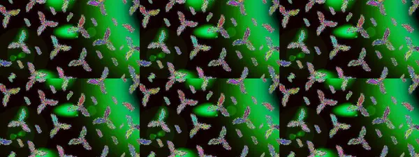 Raster sevimli kar taneleri renkli arka plan üzerinde. Raster resim. Raster kar taneleri desen.