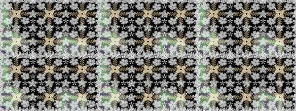 Çiçekler, yaprakları ile halk tarzında Dikişsiz çiçek deseni. Raster Illustration. El çizilmiş.