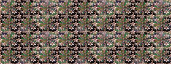 Vadinin yeşil renkli çiçekleri. Raster dikişsiz çiçek deseni.