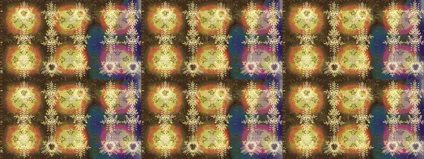 Dallı bahar çiçekleriyle desen, kahverengi, nötr ve sarı renkler ve çiçek silueti. Raster deseni.