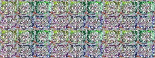 Tarafsız renklerde güzel bir tekstil. Raster illüstrasyonu. Çiçeklerle suluboya desenleri.