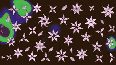 Çiçek kompozisyonu. Çiçek kolajı. Küçük çiçekte güzel bir desen var. Raster deseni. - Kahverengi çiçekler. Çiçek arkaplan. Doğa.