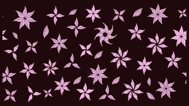 Şirin çiçekli, desenli, kahverengi renkli bir eskiz deseni. El çizimi çiçek çizimi deseni (fayans). Tekstil için suluboya çizim deseni.