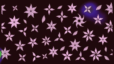 Kahverengi renkli çiçekler. Raster illüstrasyonu. Çizim çiçek deseni duvar kağıdı için kullanılabilir.