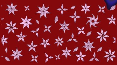 Düz Çiçek Elementleri Tasarımı. Süslü kumaş deseni. Renkli Bahar Teması eskiz kalıbı. Raster illüstrasyonunda çiçek deseni çizimi.