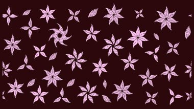 Raster Güzel kumaş deseni. Raster suluboya deseni, narin çiçekler, kahverengi çiçekler, tebrik kartı şablonu..