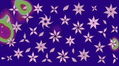 Raster güzel bir çiçek deseni çizmiş. Bahar mevsimi. Mavi renkli çiçekler. Nazik romantik baskı. Tatil havası..