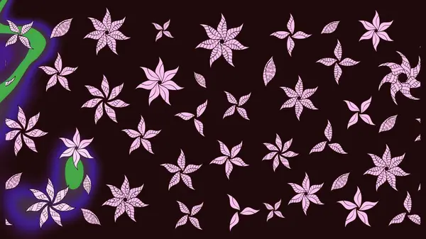 Tropik çiçekler. Kahverengi renkli çiçekler. Gömlek çizimi Arkaplan Deseni.