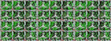 Vadinin yeşil renkli çiçekleri. Raster dikişsiz çiçek deseni.