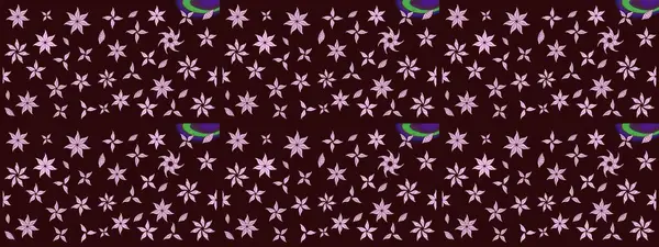 Küçük kahverengi çiçeklerdeki oldukça eski bir besin torbası deseni. Tekstil, kumaş, kapaklar, duvar kağıtları, baskı, paket, koleksiyon defteri, örgü, dekupaj için çiçek arkaplanı..