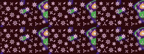 Renkli Yaz Temalı eskiz kalıbı. Güzel kumaş deseni. Yazdır. Güzel eskiz şekli. Raster çiçekli arka plan. Düz Çiçek Elementleri Tasarımı.