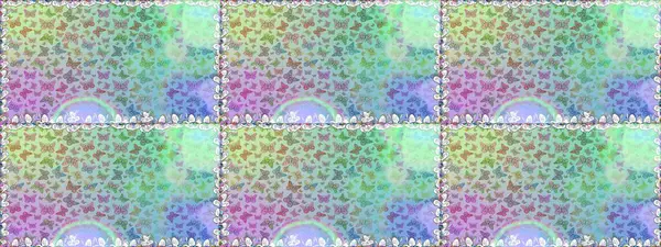 Kumaş, Tekstil, Baskı ve Davetiye için arka plan. Raster illüstrasyonu. Tarafsız arkaplanda kelebek deseni var..