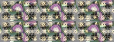 Raster illüstrasyonu. Bokeh grisi, nötr, bej ve kar taneleriyle dekoratif Noel arkaplanı.