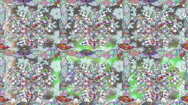 Küçük nötr çiçeklerle oldukça kaliteli beslenme çantası deseni. Tekstil, kumaş, kapaklar, duvar kağıtları, baskı, naylon, yapıştırma, örgü, dekupaj için çiçeksiz arkaplan. Millefleurlar.