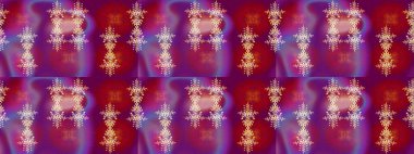 Basit bir kar tanesi. Kışın sembolü, mutlu noeller, mutlu yeni yıl kutlaması Raster illüstrasyonu. Soyut duvar kâğıdı, ambalaj dekorasyonu. Mor, kırmızı ve mor renkler üzerine resim.