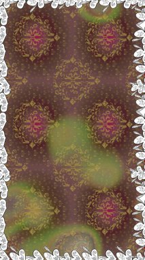 Kahverengi renkli çiçekler. Raster illüstrasyonu. Kusursuz çiçek deseni duvar kağıdı için kullanılabilir.