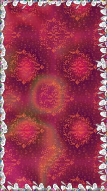 Halk tarzı. Modern çiçek arkaplanı. Parlak renkli çiçekleri ve kırmızı renklerde yaprakları olan kusursuz çiçek desenleri. Moda baskıları için zarif bir şablon.