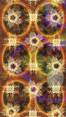 Kar tanesi süsleme deseni. Raster illüstrasyonu. Kar taneleri arka planda. Kar taneleri deseni. Renkli arkaplanda izole edilmiş kar tanelerinin düz tasarımı.