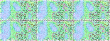 Sonsuz. Yazdırmayı tekrarla. Mavi soyut suluboya kelebeklerle bezenmiş şeffaf bir arkaplan deseni. Raster illüstrasyonu.