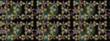 Kar taneleri tasarımı. Retro tarzı, kış elementleri. Modern soyut tasarım posteri, kapak, siyah ve yeşil renkli kart tasarımı. Moda olmuş kar taneleri ve elementler Memphis kartları.