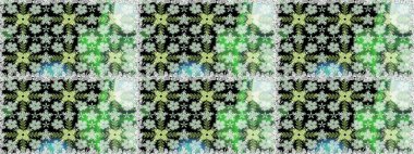 Çiçekli kusursuz retro desen. Yeşil renkli çiçekler. Düz Çiçek Elementleri Tasarımı. Renkli Yaz Temalı Kusursuz Arkaplan.