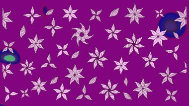 Nazik romantik baskı. Raster güzel bir çiçek deseni çizmiş. Mor renkli çiçekler. Tatil havası. Bahar mevsimi.