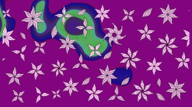 Düz Çiçek Elementleri Tasarımı. Mor renkli çiçekler. Çiçekli eskiz çizimi. Renkli Yaz Teması çizim şablonu.