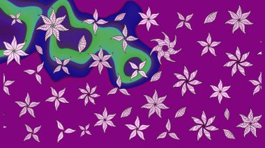 Raster illüstrasyonu. Robot resim. Küçük çiçekte sevimli çiçek deseni var..