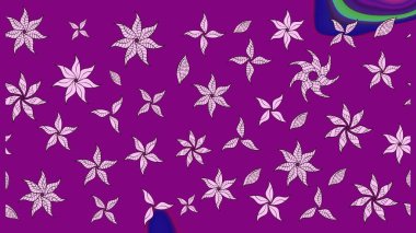 Küçük çiçekte güzel bir desen. Motley illüstrasyonu. Robot resim. Çiçekli bahar çiçekleri. Küçük renkli çiçekler. Moda baskıları için zarif bir şablon.