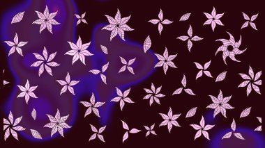 Renkli Yaz Temalı eskiz kalıbı. Kahverengi renkli çiçekler. Düz Çiçek Elementleri Tasarımı. Çiçekli retro deseni çiz.