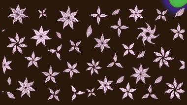 Çiçeksel çizim kalıbının yansıması. Vadinin çiçekleri kahverengi renklerde.