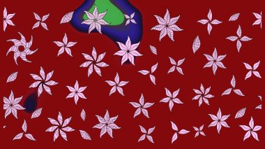 Kırmızı yapraklı yabani çiçekler. Raster illüstrasyonu. Suluboya, elle çizilmiş. Taslak arkaplan deseni.