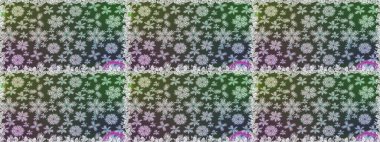 Gri ve yeşil renkli güzel bir tekstil. Çiçeklerle suluboya desenli çiçek deseni. Raster illüstrasyonu.