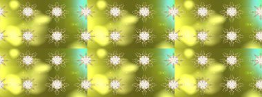 Soyut mandala ya da tuhaf kar tanesi çizgisi sanat tasarımı. Raster illüstrasyonu. Renkli arka planda izole tatlı kar taneleri.