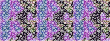 Küçük renkli çiçekler. Çiçekli bahar çiçekleri. Küçük çiçekte güzel bir desen. Motley illüstrasyonu. Moda baskıları için zarif bir şablon.