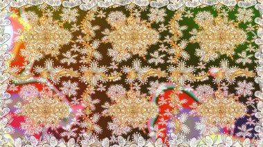 Noel, kar tanesi, yeni yıl. Bej renklerde, altın elementlerle kusursuz klasik desen. Altından elementlerle bej renklerde altın pürüzsüz desen.