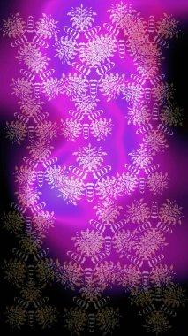 Noel menekşesi, mor ve siyahlar. Sihirli menekşe, mor ve siyah tatil soyut arka plan yıldız ve düşen kar taneleri. Raster illüstrasyonu.