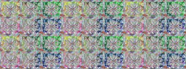 Süslü kumaş deseni. Raster deseni. Çiçekli, suluboya desenli kusursuz çiçek deseni.