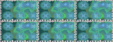 Renkli, mavi, pürüzsüz desen. Mavi renkli çiçekler. El çizimi dikişsiz sonbahar çiçekleri deseni. Tekstil ve kapak tasarımı için mükemmel. Doodle tarzı.