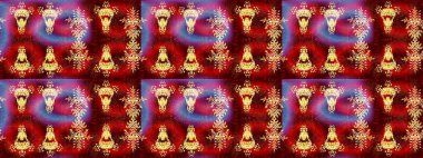 Kış kar tanesi, raster arka plan. Raster illüstrasyonu. Yüzey için tekrarlanan doku, ambalaj kağıdı, altın renkler. Renkli arka planda izole edilmiş güzel kar taneleri.