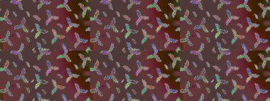 Kar Tanesi Mozaik ikonu. Kahverengi, yeşil ve mavi siluet kar tanesi işareti. Düz dizayn. Sembol kışı, donmuş, Noel, yeni yıl tatili. Grafiksel element dekorasyonu. Raster illüstrasyonu.