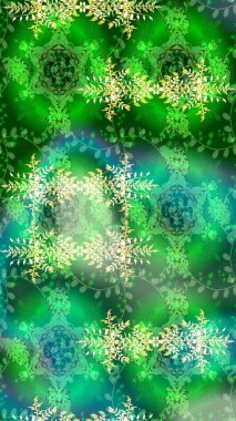 Xmas Frost kar taneleri izole edilmiş siluet sembolü. Kış yeşili, mavi ve nötr noel kar kristal elementi. Meteoroloji buz koleksiyonu. Kar tanesi raster arka planı. Raster çizimi..