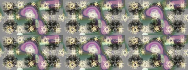 Raster illüstrasyonu. Bokeh grisi, nötr, bej ve kar taneleriyle dekoratif Noel arkaplanı.