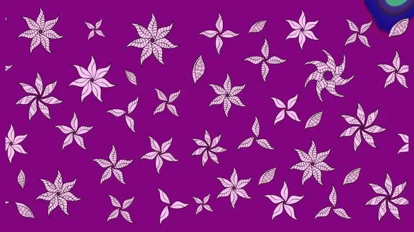 Çiçekli karalama şeklinde Raster çiçek deseni. Mor renkli çiçekler. Nazikçe, güzel çiçek arkaplanı..