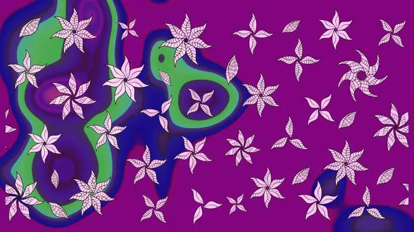 Çiçeksel mor çizim deseni. Klasik taslak çizimi. Raster çiçek izi. Raster Yumuşak kumaş deseni.