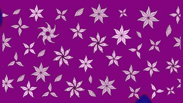 Raster illüstrasyonundaki çiçek desenli çizim. Düz Çiçek Elementleri Tasarımı. Renkli Bahar Teması eskiz kalıbı. Süslü kumaş deseni.