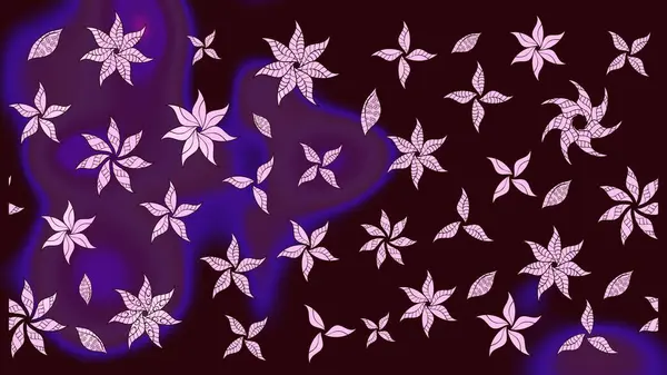 Renkli Yaz Temalı eskiz kalıbı. Kahverengi renkli çiçekler. Düz Çiçek Elementleri Tasarımı. Çiçekli retro deseni çiz.