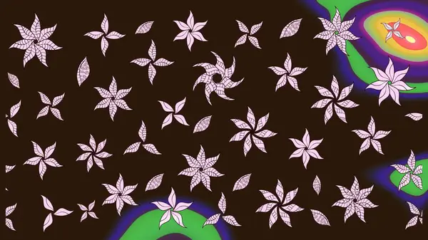 Çiçekli el çizimi çizimi deseni. Modern gelişim kahverengi raster arka plan duvar kâğıdı illüstrasyon klasik çizgili iz sürme desenli çiçekler, çiçekli süsler.