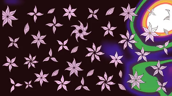 Suluboya, elle çizilmiş. Eskiz arkaplan modeli. Vadinin çiçekleri kahverengi renklerde. Raster - stok.