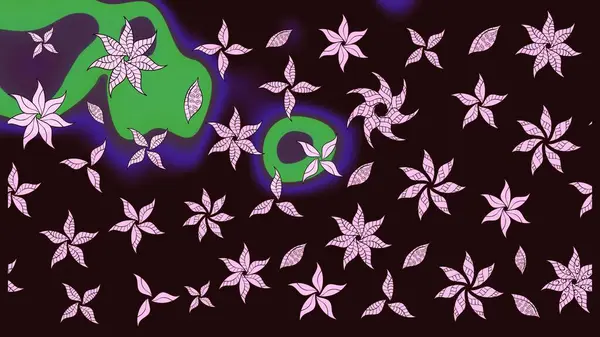 Suluboya resim taklit Raster çizimi. Kahverengi renkli. Yaz çiçekleri teması. El çizimi, soyut ve süslü elementler. Klasik çiçekler..